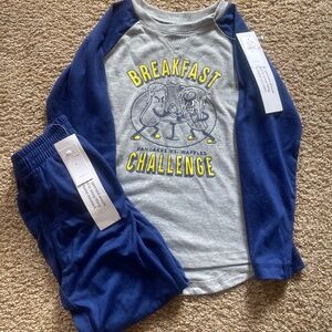 NWT  Kids 100% Recycled Graphic Raglan PJ Set, sz 6